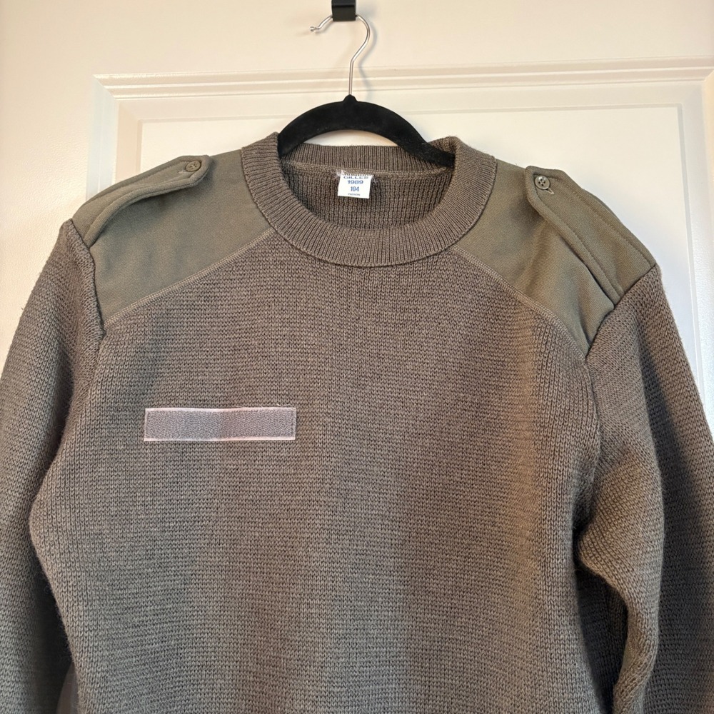 Vintage 1989 French Army Gilles Commando Sweater 104 L - Picture 9 of 9